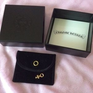 Authentic Chrome hearts gold cross charm